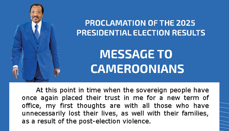 At this point in time when the sovereign people have once again placed their trust in me for a new term of office, my first thoughts are with all those who have unnecessarily lost their lives, as well with their families, as a result of the post-election violence.