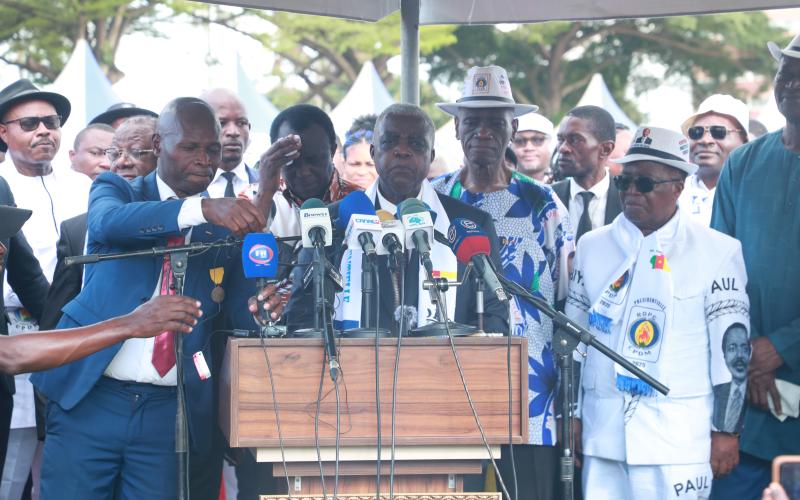Meeting de lancement de la campagne du RDPC, le samedi, 27 septembre 2025 à l'esplanade de l'hôtel de Ville de Yaoundé