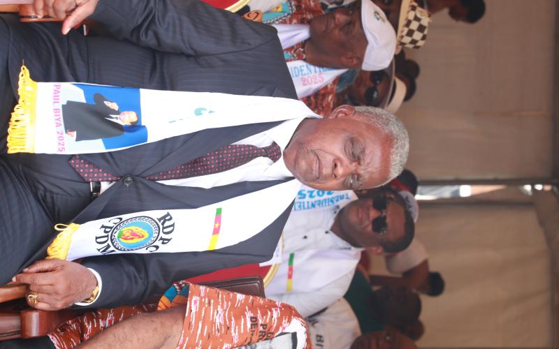 Meeting to launch the CPDM campaign, at the esplanade of the Yaounde City Hall, on 27 September 2025