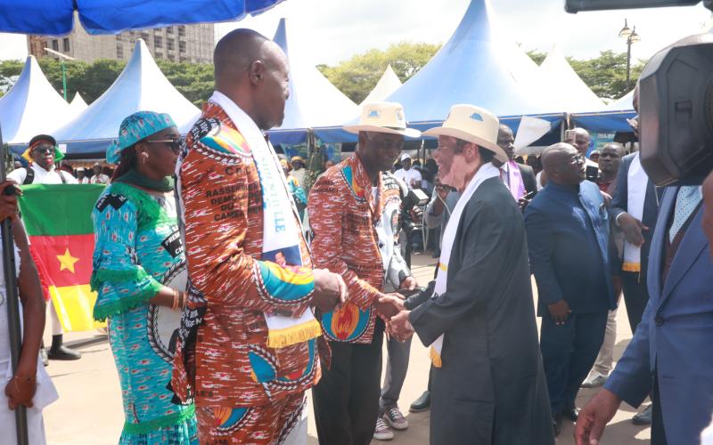Meeting de lancement de la campagne du RDPC, le samedi, 27 septembre 2025 à l'esplanade de l'hôtel de Ville de Yaoundé