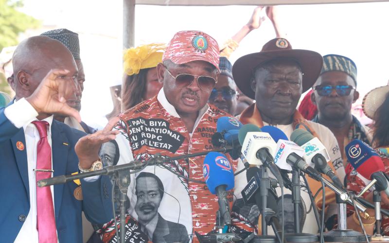 Meeting de lancement de la campagne du RDPC, le samedi, 27 septembre 2025 à l'esplanade de l'hôtel de Ville de Yaoundé