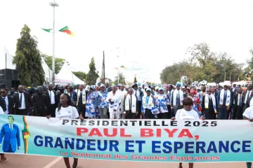 Meeting de mise en service officielle de la route de Messamena-Mbama, Région de l’Est, Département du Haut-Nyong