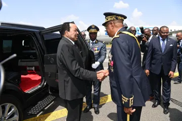 President Paul BIYA and First Lady Chantal BIYA depart Maroua