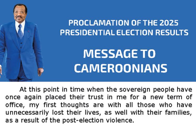 At this point in time when the sovereign people have once again placed their trust in me for a new term of office, my first thoughts are with all those who have unnecessarily lost their lives, as well with their families, as a result of the post-election violence.