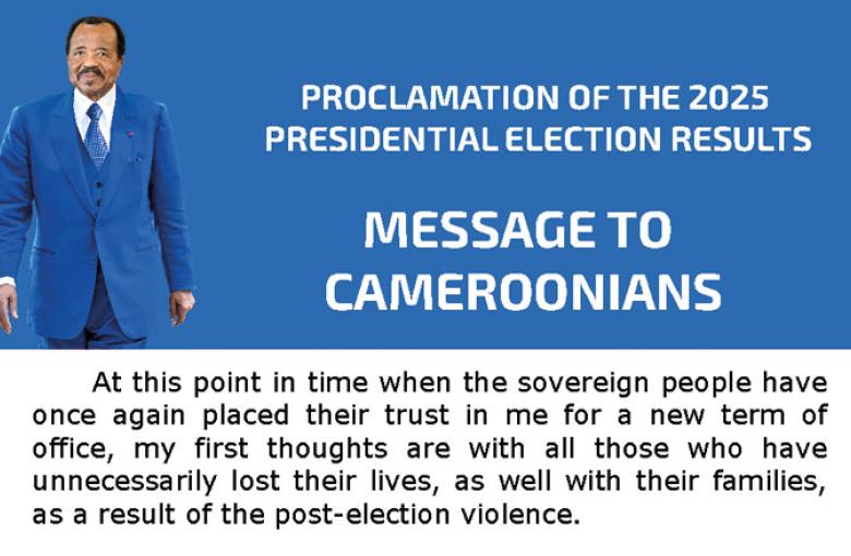 At this point in time when the sovereign people have once again placed their trust in me for a new term of office, my first thoughts are with all those who have unnecessarily lost their lives, as well with their families, as a result of the post-election violence.
